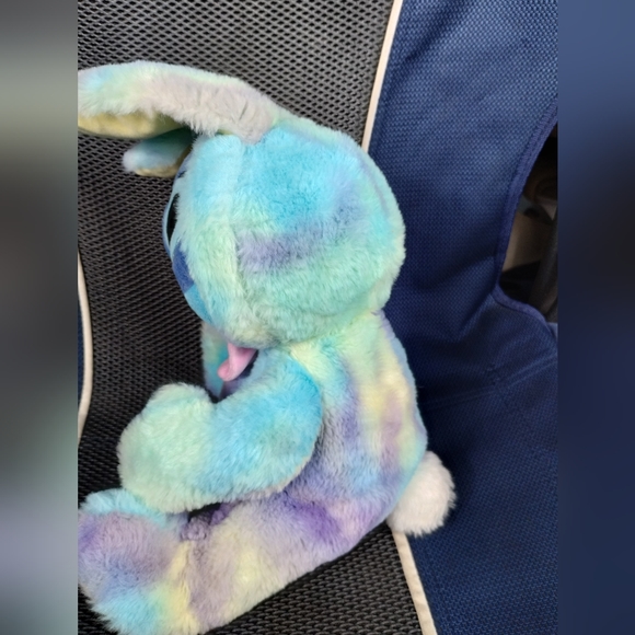 Disney Store 2020 Stitch Easter Bunny Plush Tie Dye Blue 12" - Picture 4 of 16